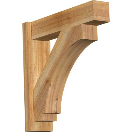 Ekena Millwork Imperial Block Rough Sawn Outlooker, Western Red Cedar, 6"W x 24"D x 24"H OUT06X24X24IMP05RWR